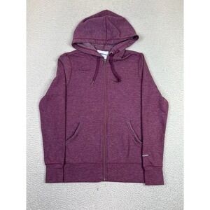 Boeing Hoodie Mens Small Purple Full Zip Fleece Stretch Logo Jacket Sweatshirt